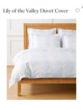 NEW Serena & Lily Lily of the Valley Coastal Duvet Cover (K/CK)-Sky Blue